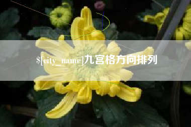 范县九宫格方向排列