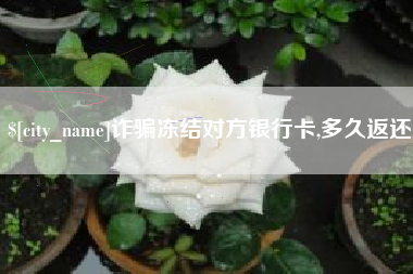 范县诈骗冻结对方银行卡,多久返还