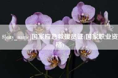 范县国家应急救援员证(国家职业资格)