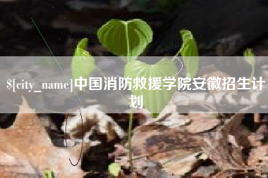 范县中国消防救援学院安徽招生计划