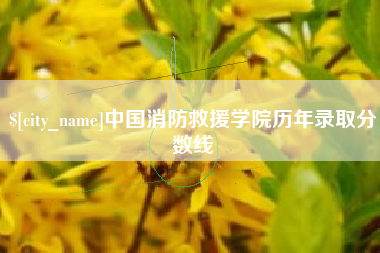 范县中国消防救援学院历年录取分数线