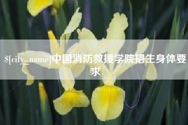 范县中国消防救援学院招生身体要求