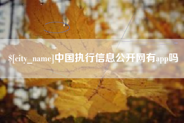 范县中国执行信息公开网有app吗