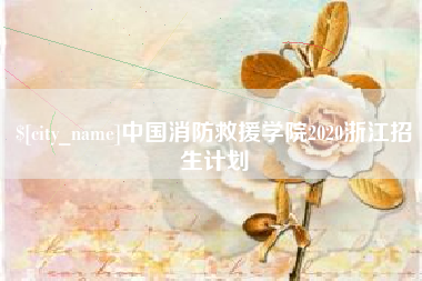 范县中国消防救援学院2020浙江招生计划