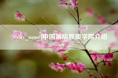 范县中国消防救援学院介绍