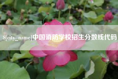 范县中国消防学校招生分数线代码