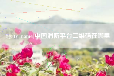 范县中国消防平台二维码在哪里