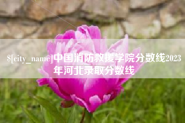 范县中国消防救援学院分数线2023年河北录取分数线