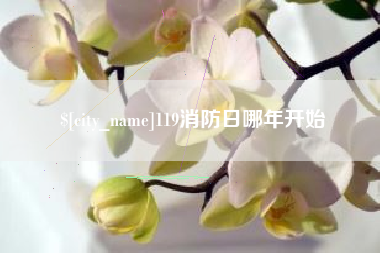 范县119消防日哪年开始