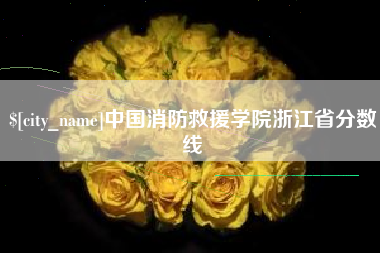 范县中国消防救援学院浙江省分数线