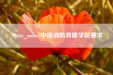 范县中国消防救援学院要求