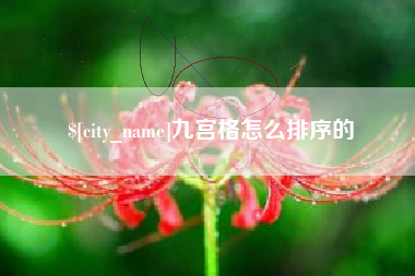范县九宫格怎么排序的