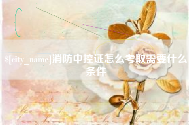 范县消防中控证怎么考取需要什么条件