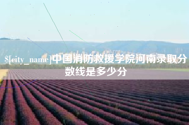 范县中国消防救援学院河南录取分数线是多少分