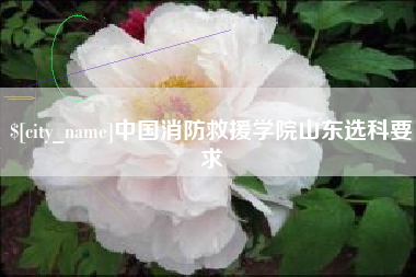 范县中国消防救援学院山东选科要求