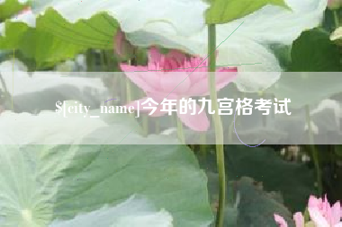 范县今年的九宫格考试