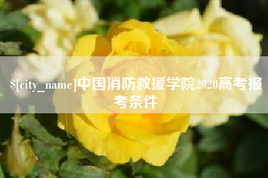 范县中国消防救援学院2020高考报考条件