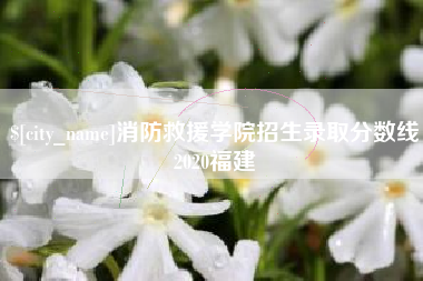 范县消防救援学院招生录取分数线2020福建