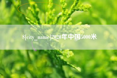 范县2020年中国5000米