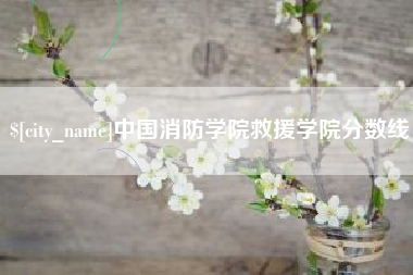 范县中国消防学院救援学院分数线
